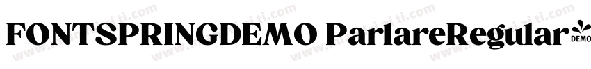 FONTSPRINGDEMO ParlareRegular字体转换